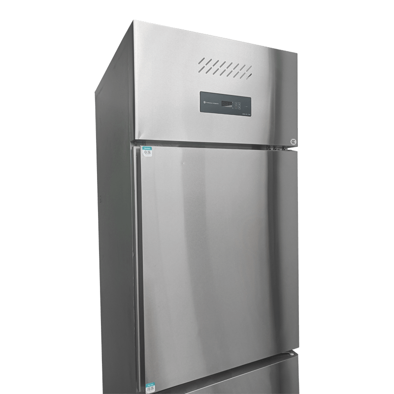 Dvojdverová kuchynská chladnička z nehrdzavejúcej ocele Dvojdverová kuchynská chladnička z nehrdzavejúcej ocele