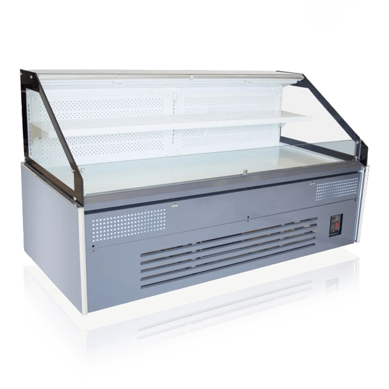 Multifunkčná vzduchom chladená jednovrstvová otvorená chladiaca vitrína (typ s lakovaním)