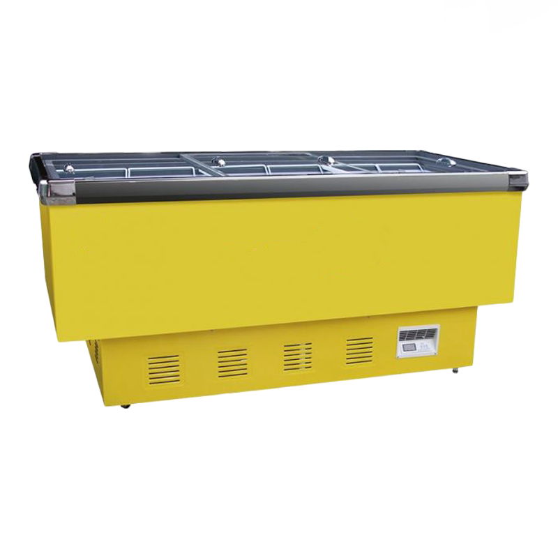 Chladené ostrovné vitríny s plochým dnom Chladené ostrovné vitríny s plochým dnom